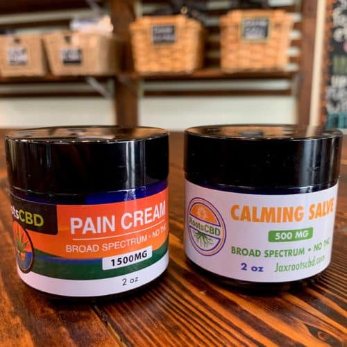 Custom CBD Product Labels - pain cream and calming salve